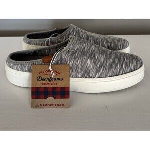 Dearfoams Women's Annie Clog Sneaker - Light grey heather  ~ size 8~ NEW